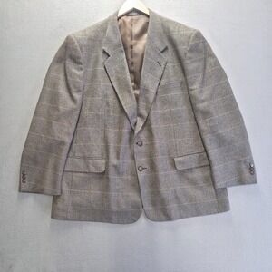 Petrocelli Men's Brown Silk/Wool Blend 2 Button Blazer/Sportscoat Size 52R